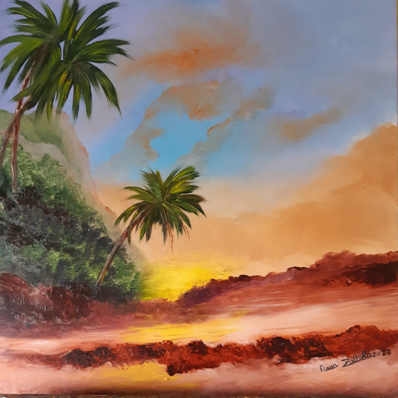 Paisaje con palmeras