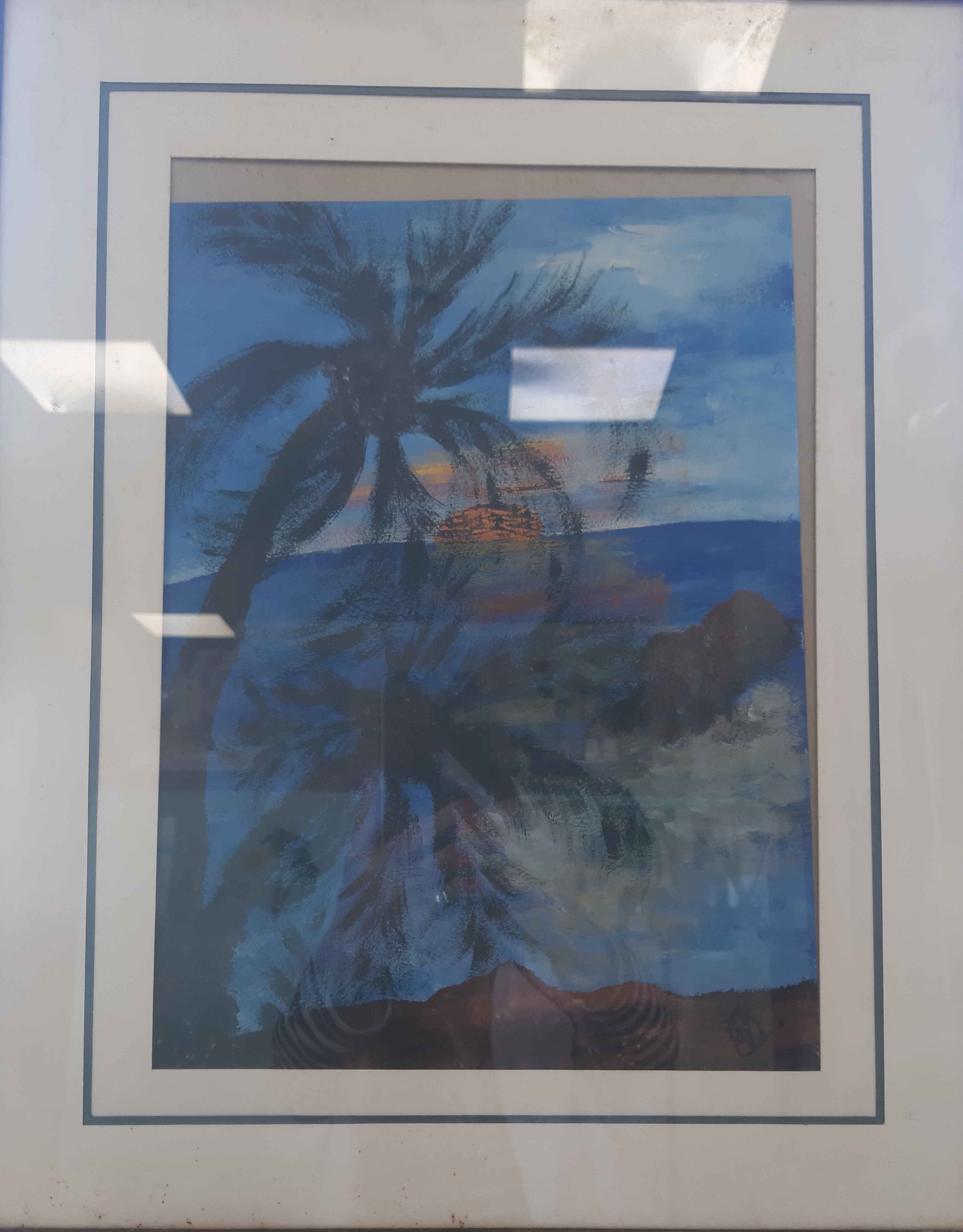 The palm trees