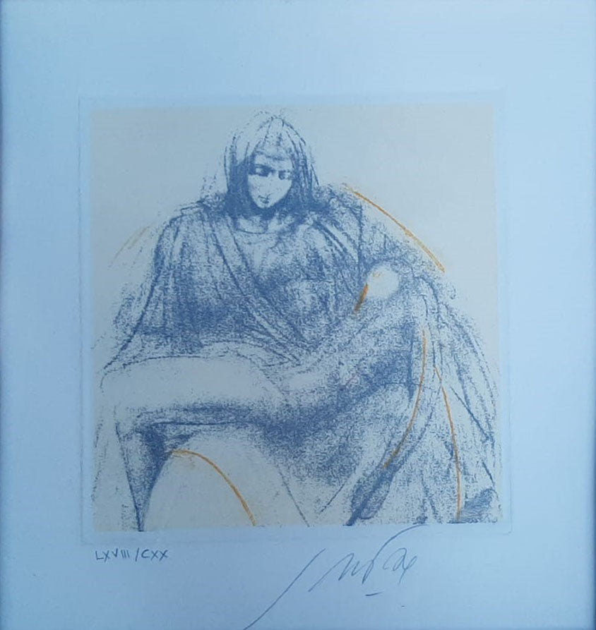 Piero Guccione - Mea culpa dalla Pietà di Michelangelo