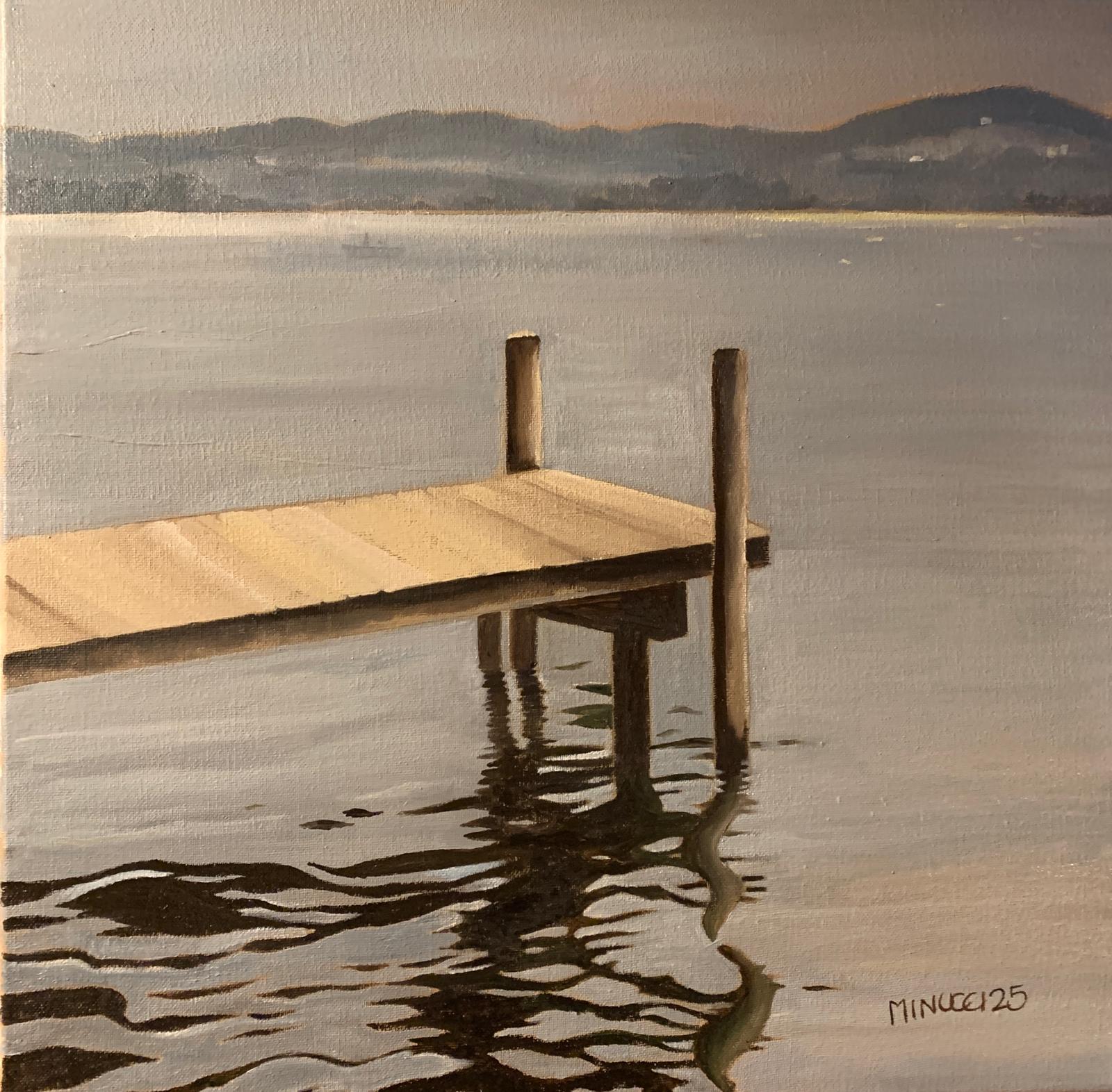 Muelle en el mar en invierno