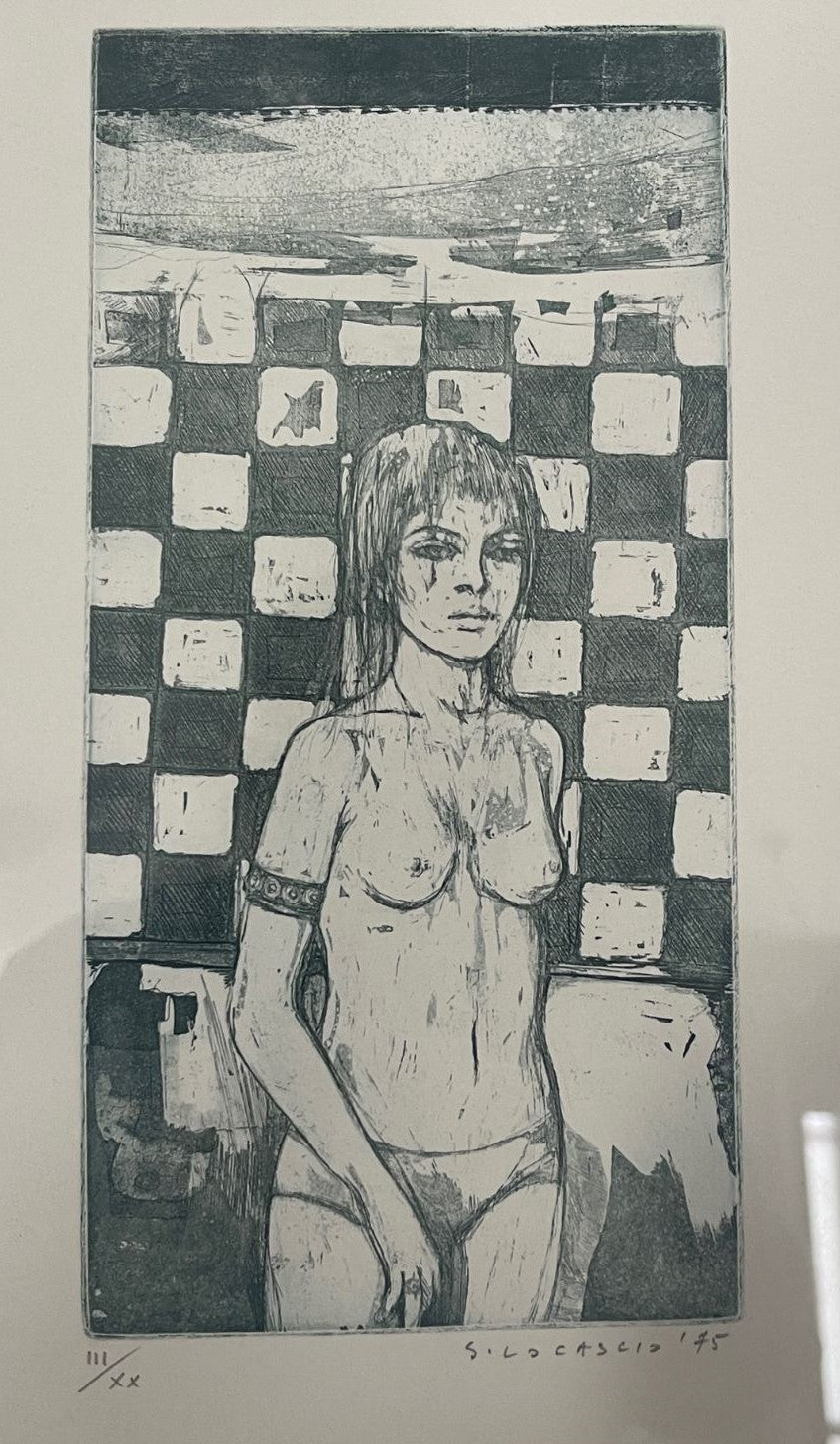 DONNA CON SCACCHIERA - P. A