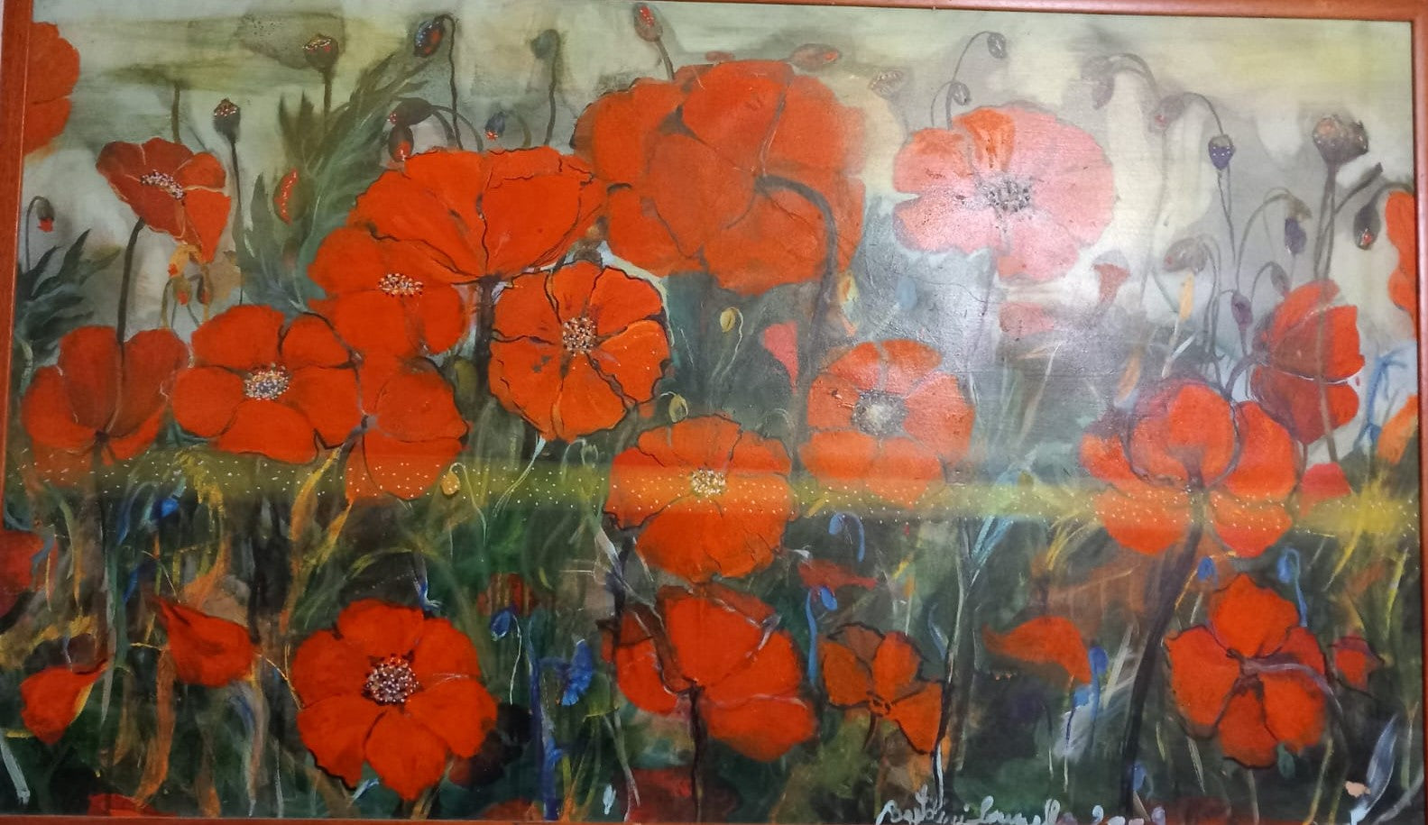 Ray on the poppies