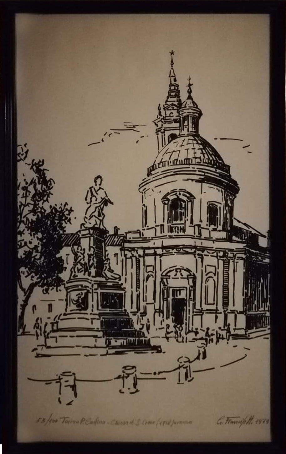 Gilberto Francisetti - Turin, Piazza Carlina, church of Santa Croce (1718) Juvarra