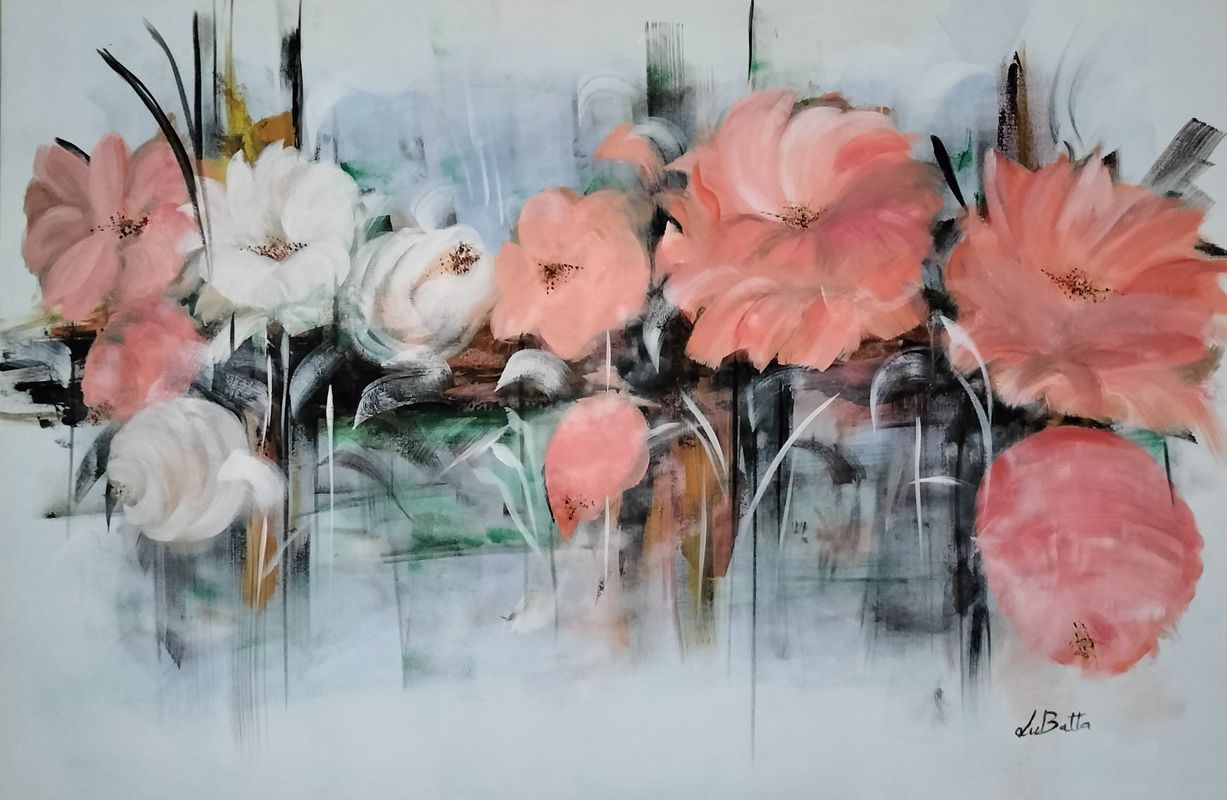 Reflections of flowers
