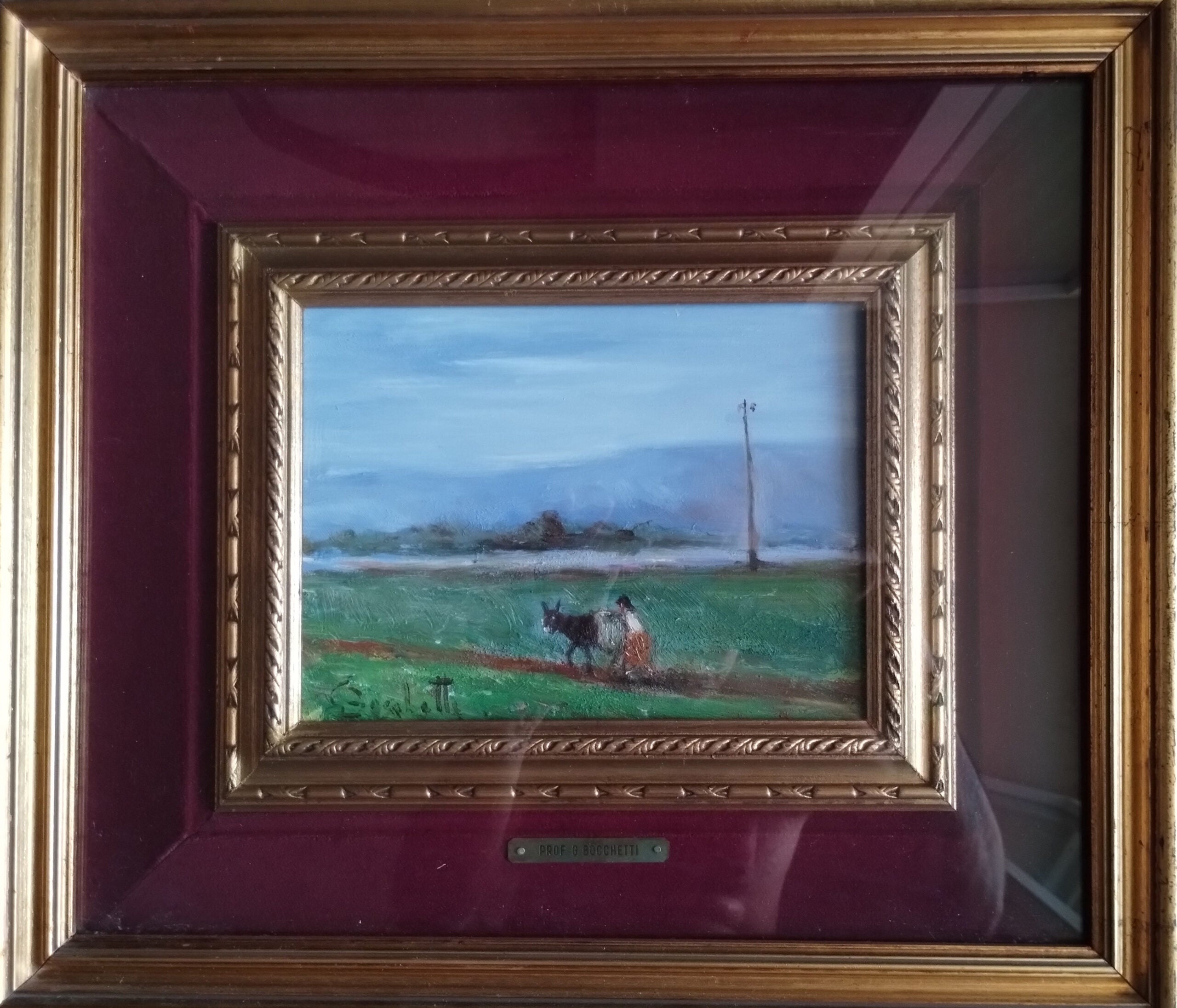Gaetano Bocchetti - Untitled (Landscape with a Peasant Plowing the Land with an Ox)