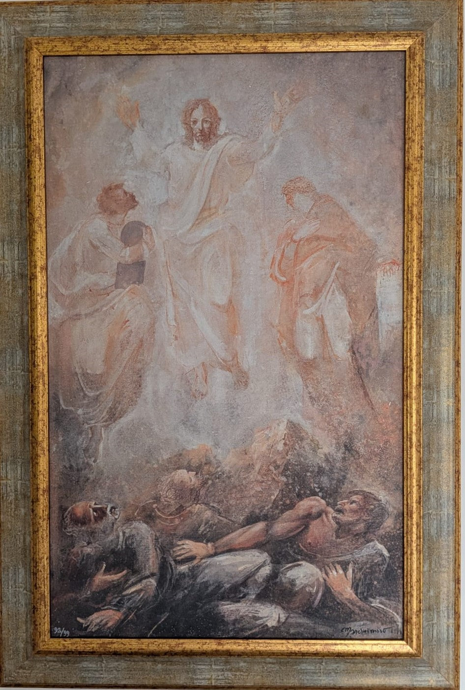 Trasfigurazione di Elvio Marchionni, serigrafia figurativa su tela