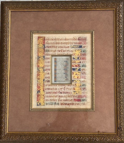 Anonimo - Foglio di manoscritto tratto da libro medievale