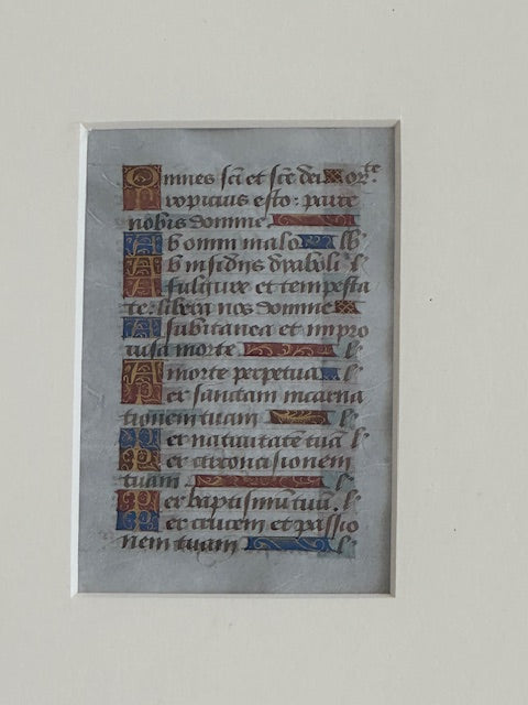 Anonimo - Foglio di manoscritto tratto da libro medievale