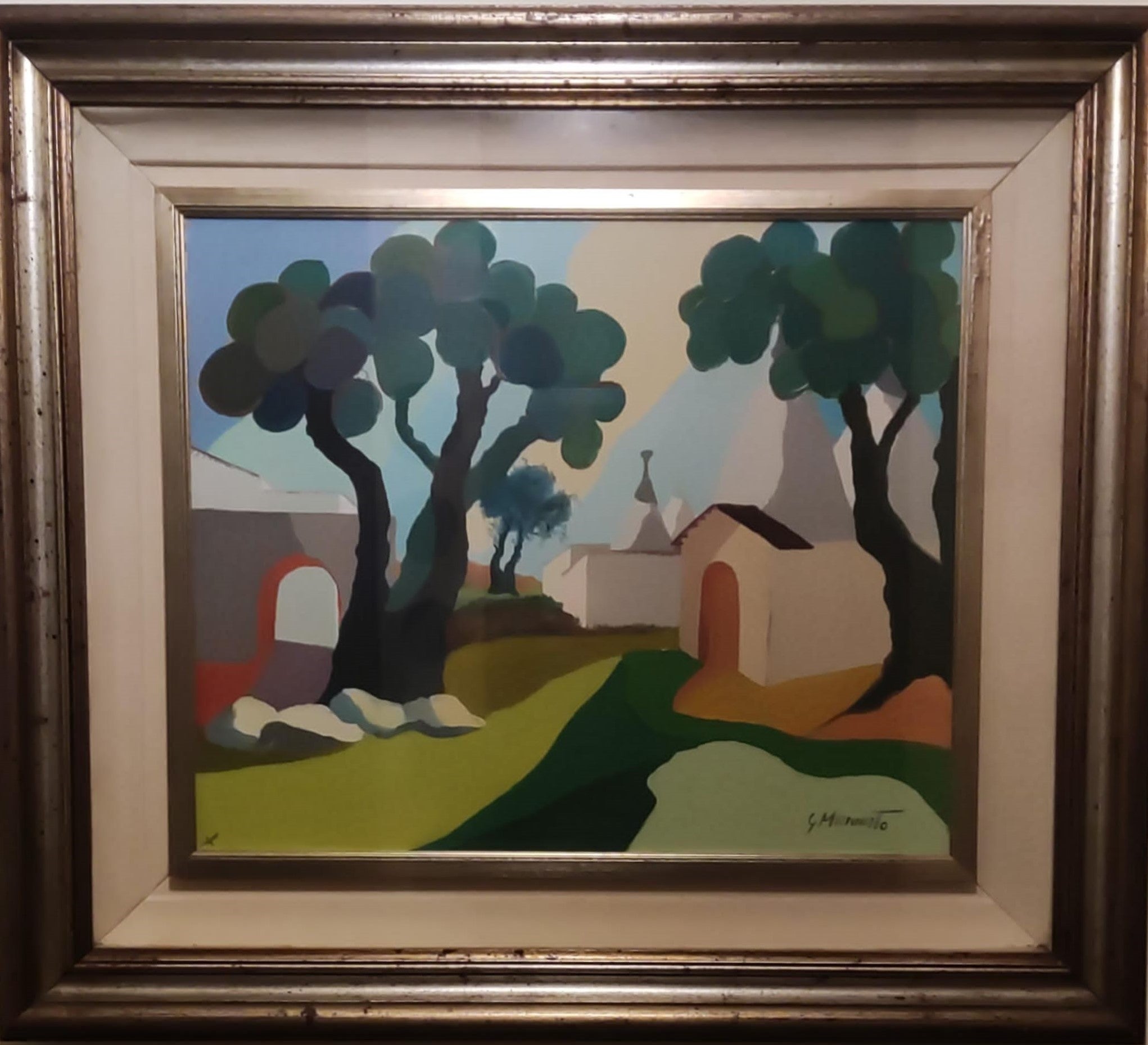 Paesaggio di Giuseppe Mannato, olio su tela