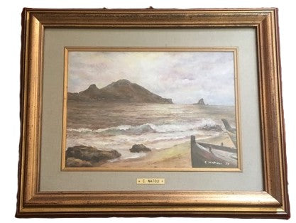 Marina a olio su tela di Carlo Natoli