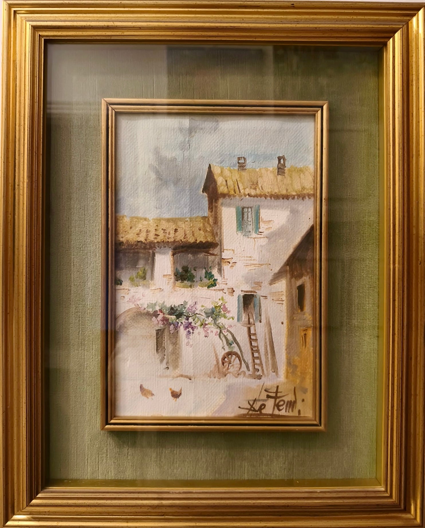 Pietro De Fendis - Senza titolo (cascinale) - Olio su tela