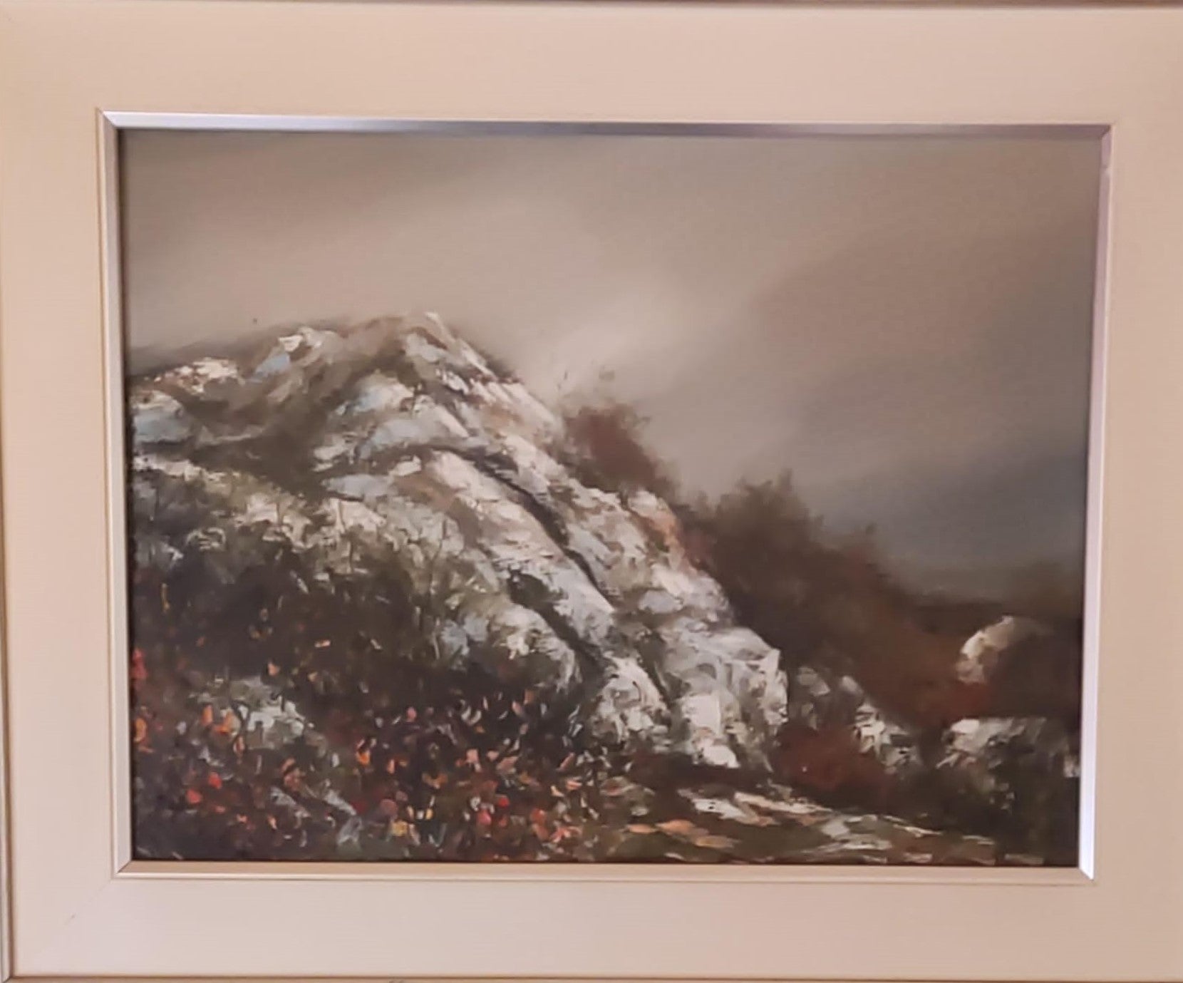 Paesaggio carsico di Sandro Vanon, olio su tela