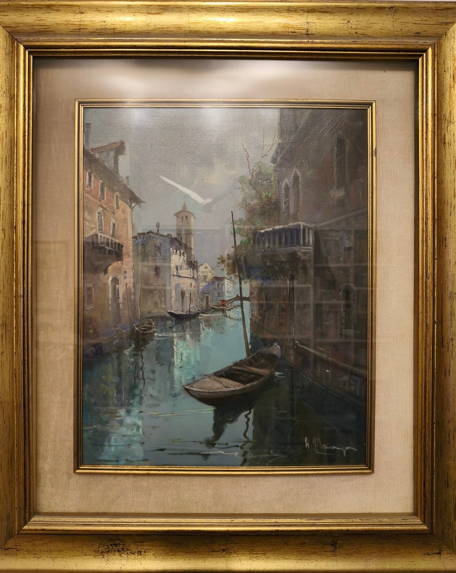 Aldo Marangoni - Canale di Venezia - Olio su tela