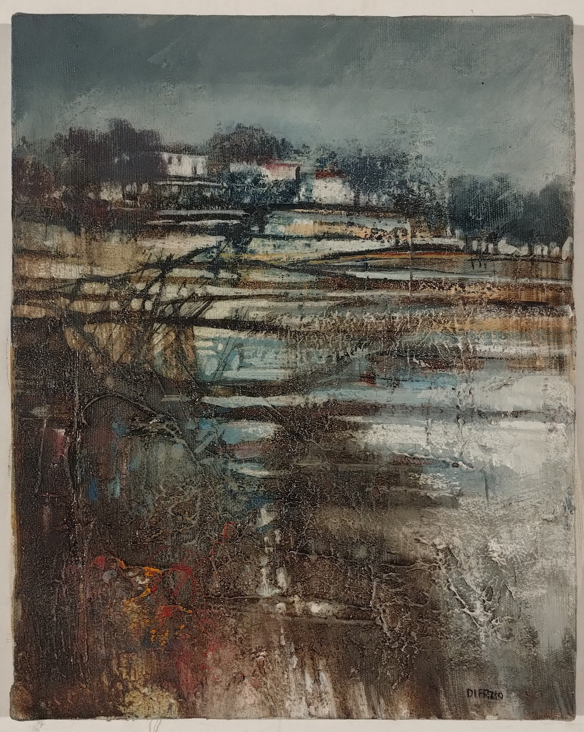 Pasquale Di Fazio - Senza Titolo (paesaggio lacustre)