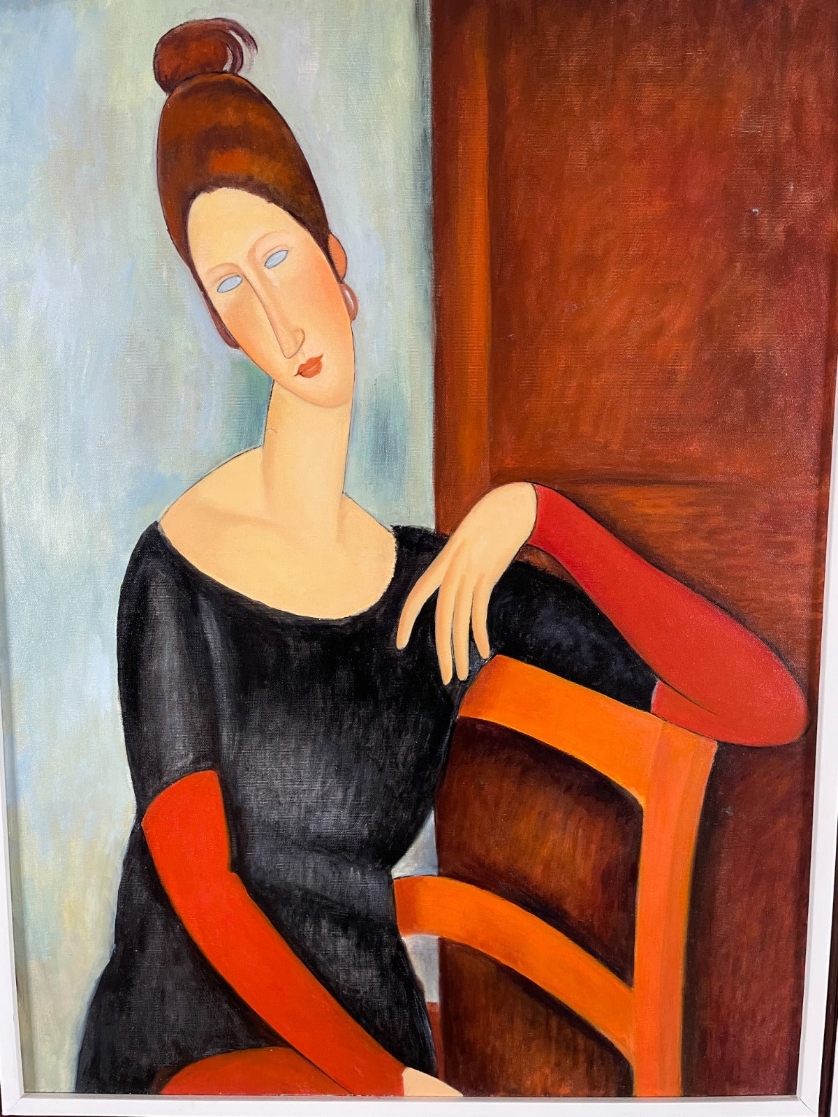 Ritratto di "Jeanne Hebuterne" copia di A . Modigliani