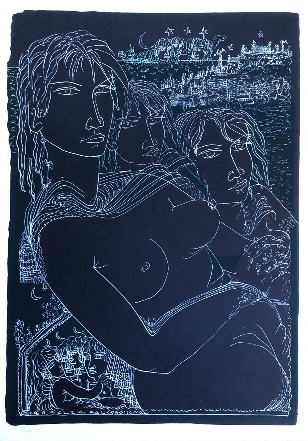 Antonio Zancanaro (Tono) - Sin título (Figuras femeninas)