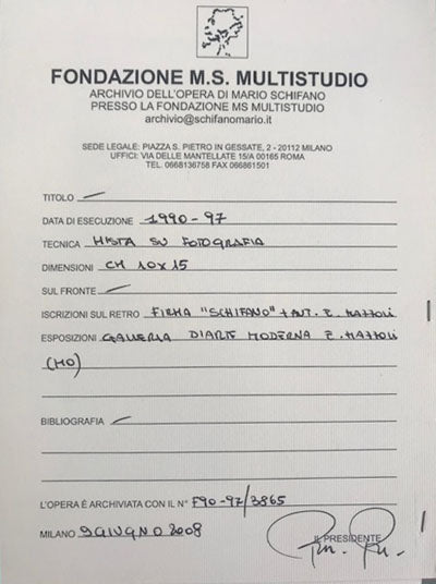 Mario Schifano - CSM, el caso Mantozzi