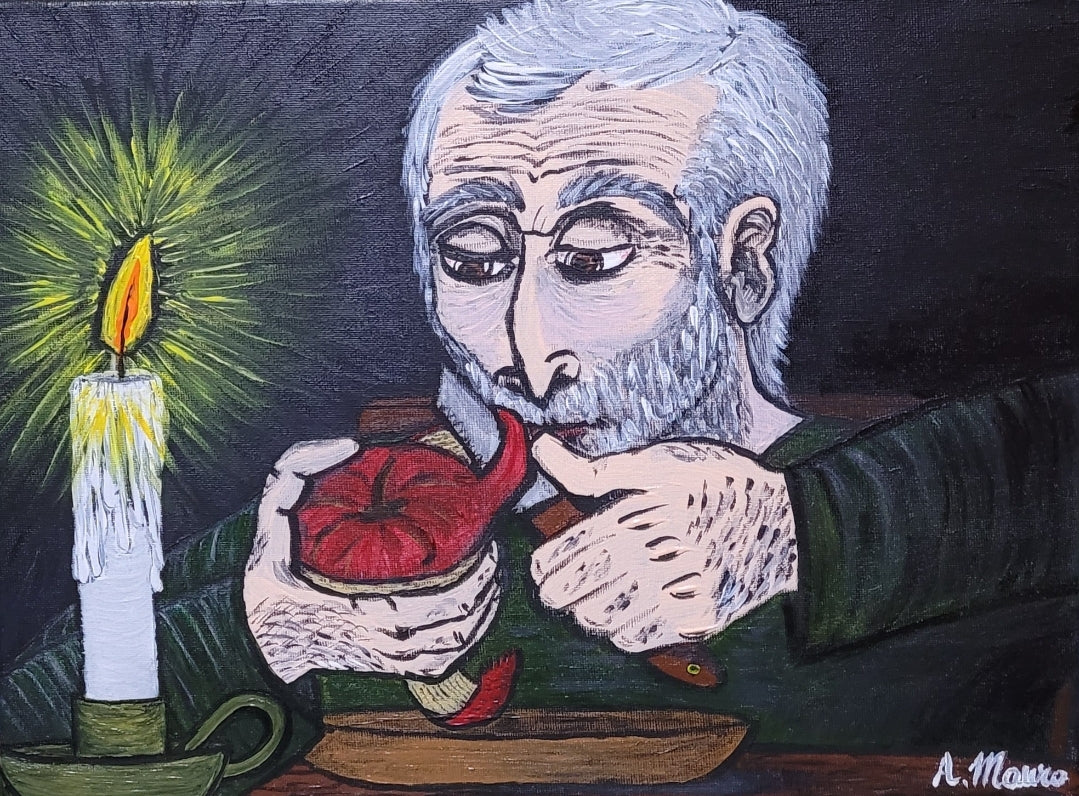Old man at the table 