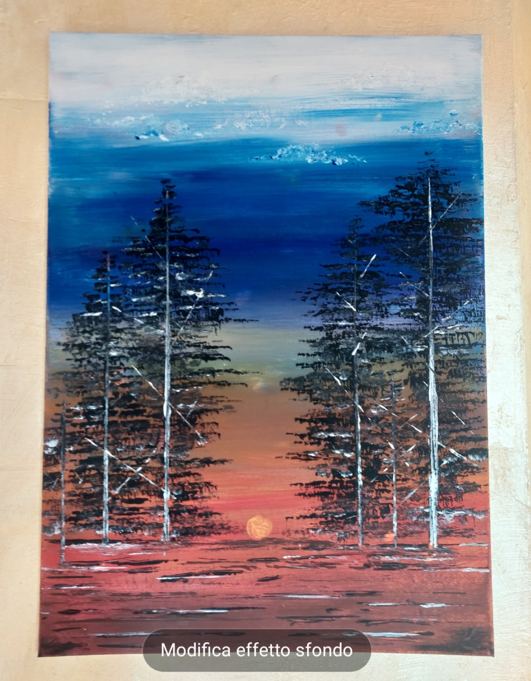 Forest at sunset