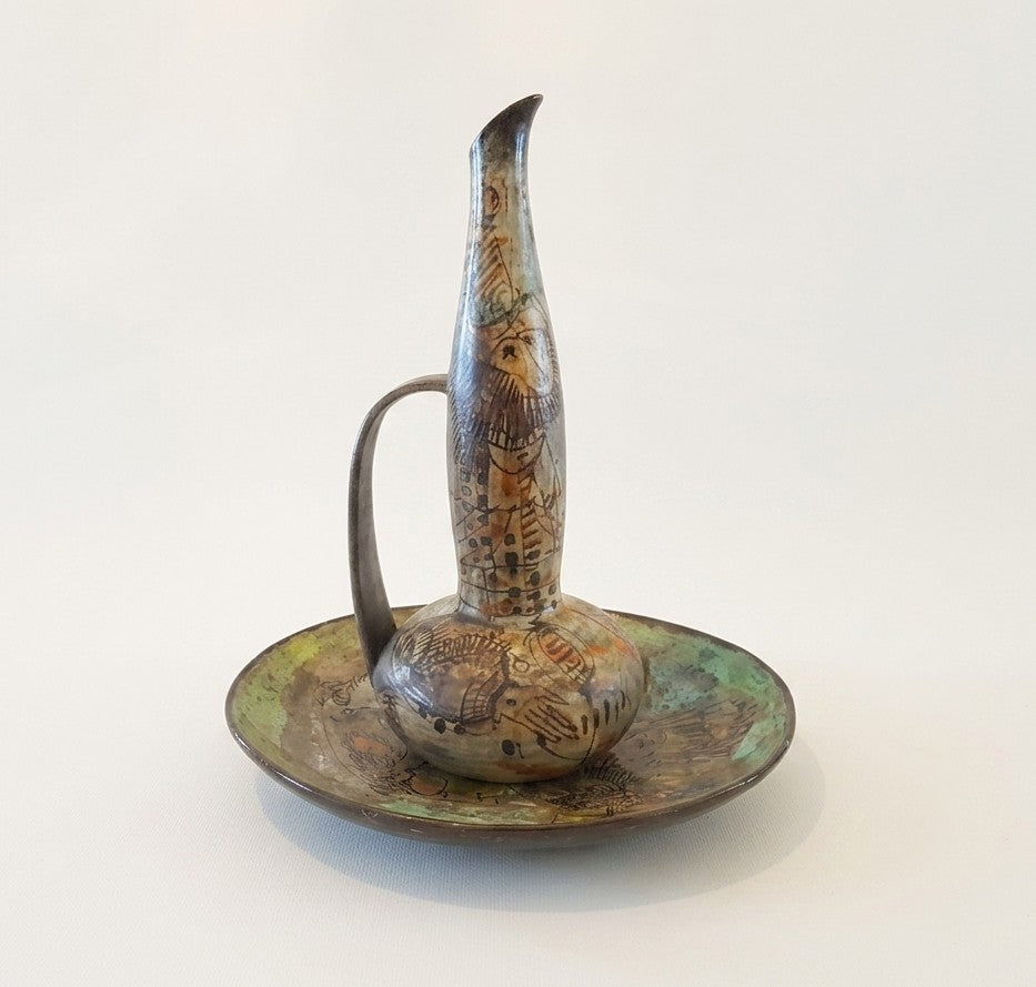 Bruno Baratti - Brocca e piatto - Scultura in ceramica