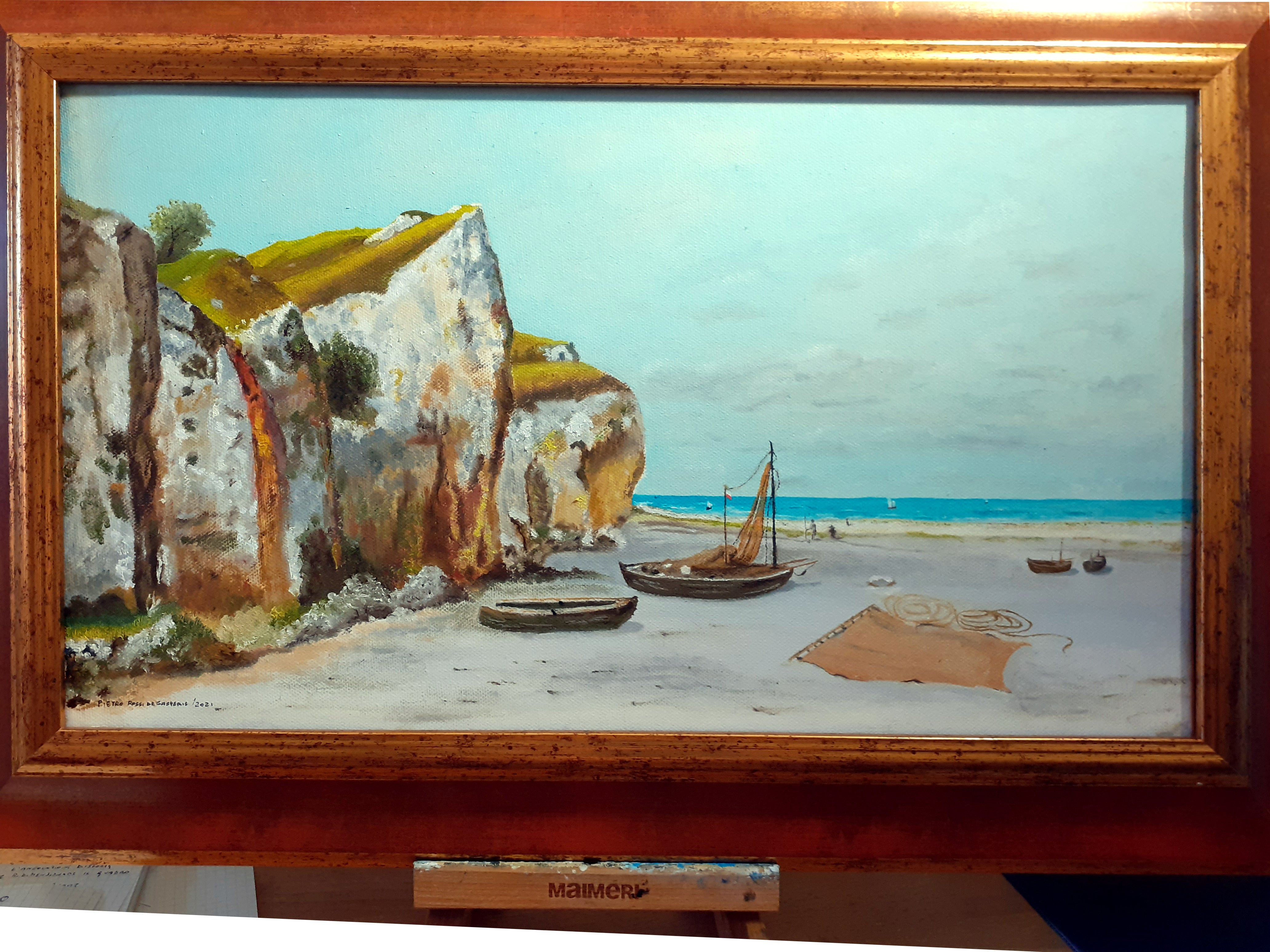Study on Gustave Courbet (Plage de Normandie)