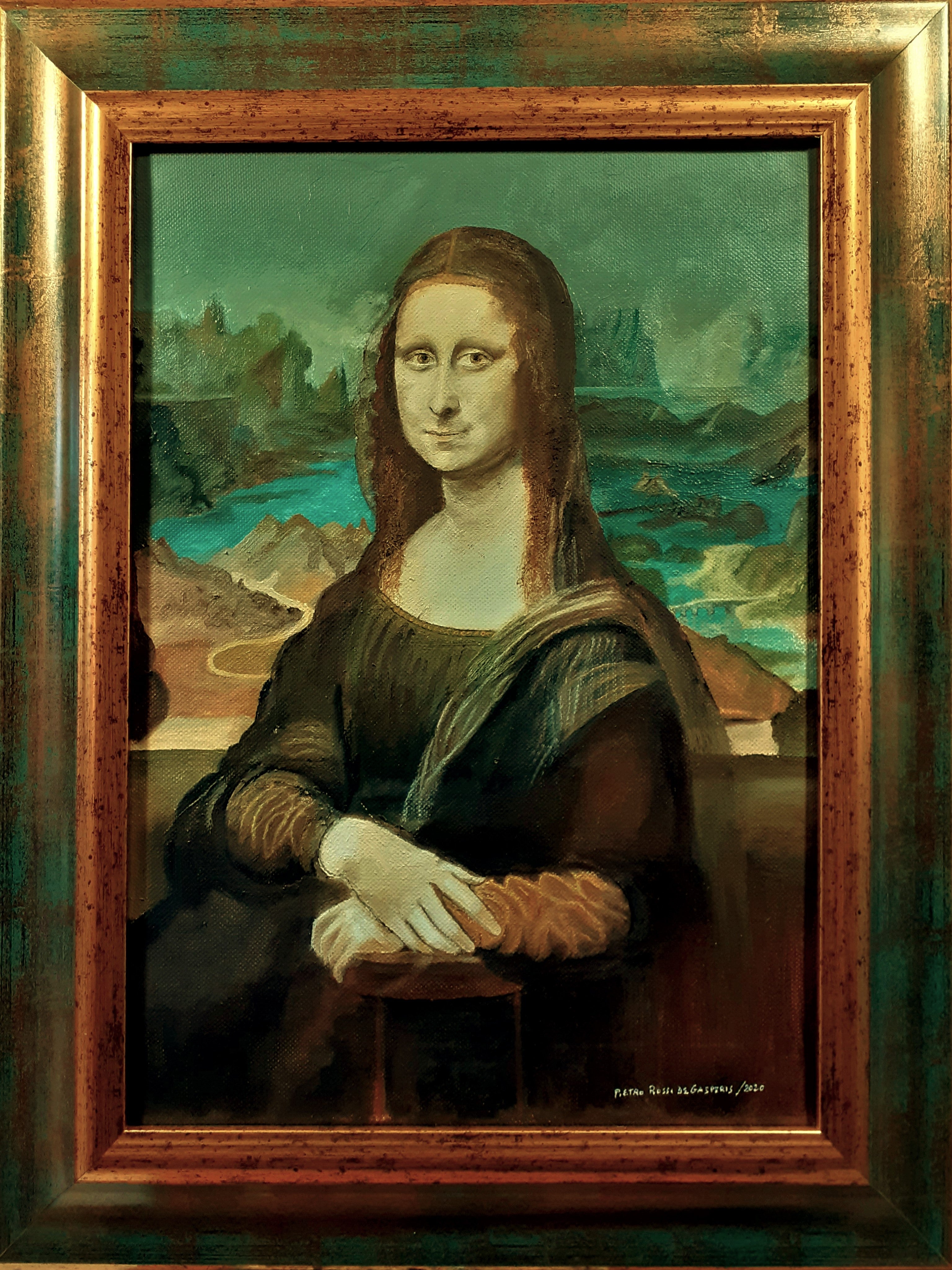 Study of Leonardo Da Vinci - The Mona Lisa - Oil on canvas 30x40
