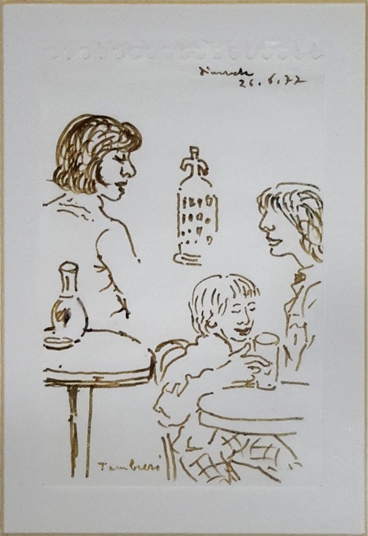 Orfeo Tamburi - Lote de cincuenta dibujos a tinta