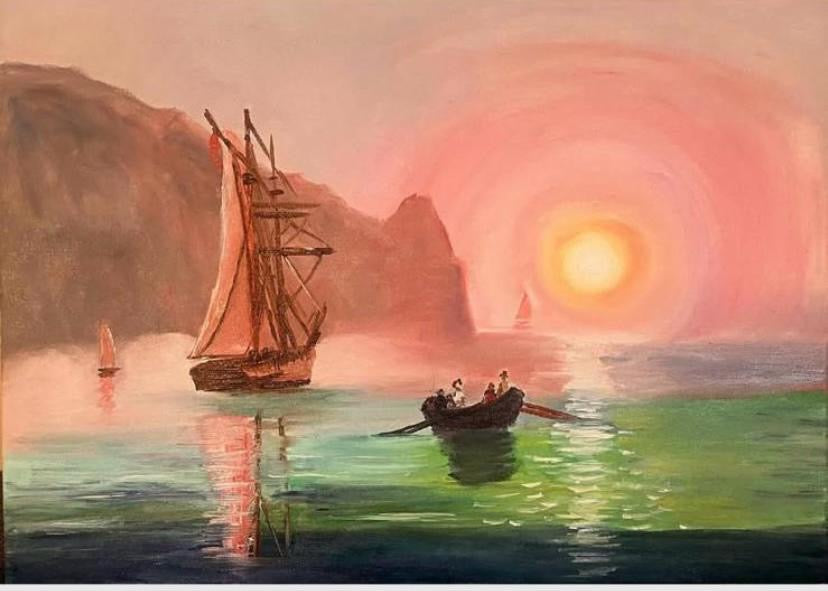 Sunset on the Sea