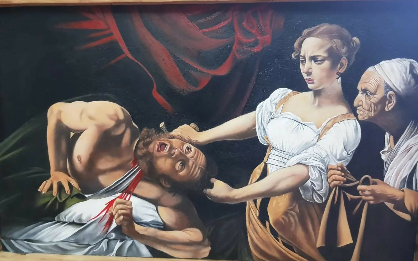 Caravaggio's copy of "Judith and Holofernes"