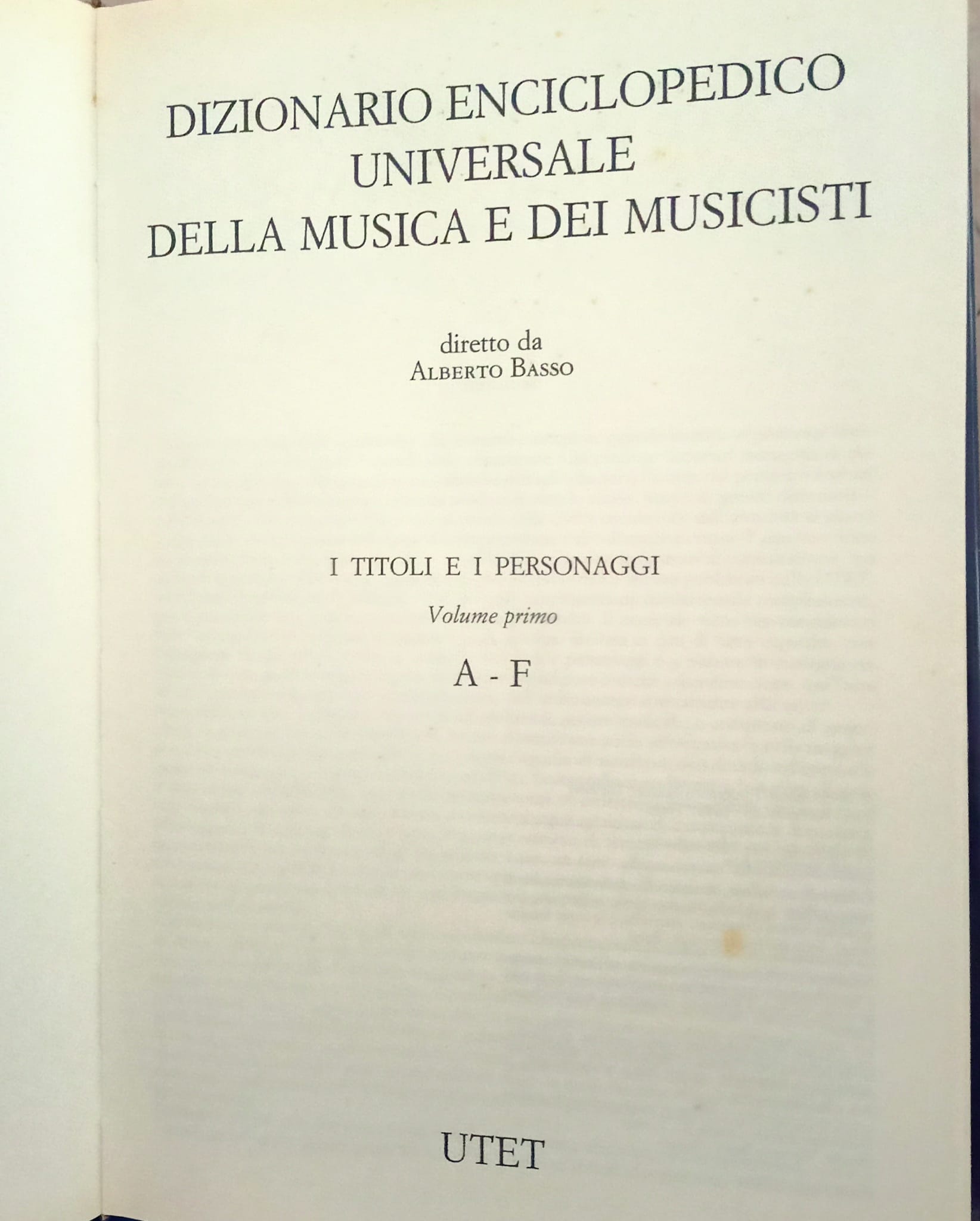 Dizionario della musica e dei musicisti - Utet
