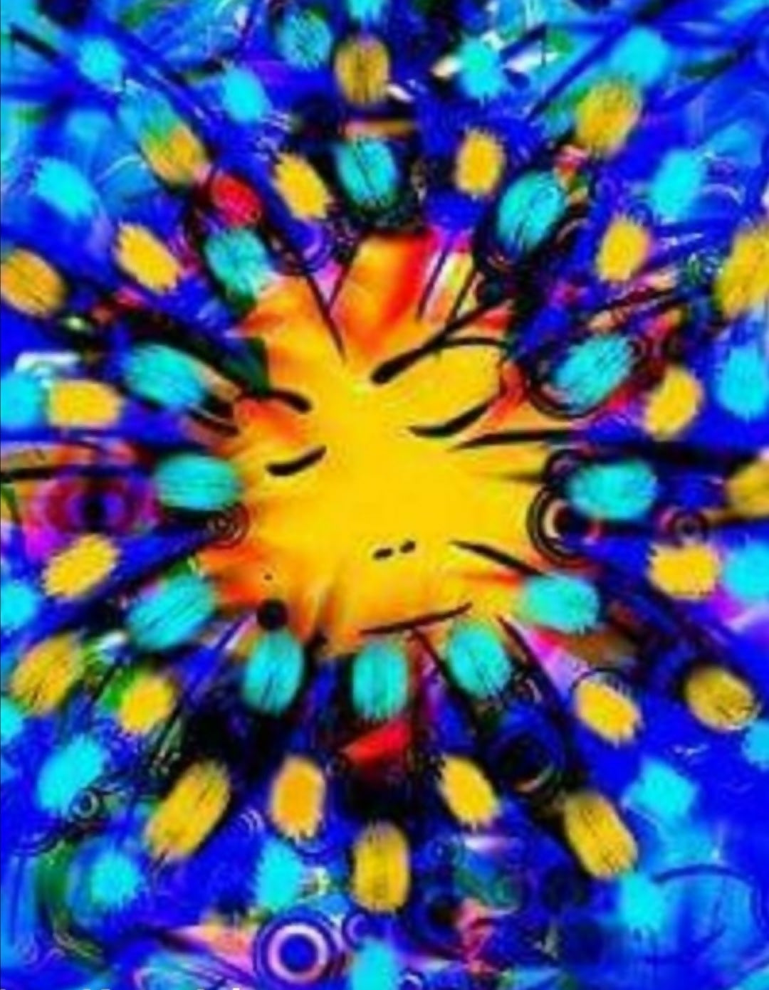 Esplosione di energia, stampa digitale su tela di Katia Addamo