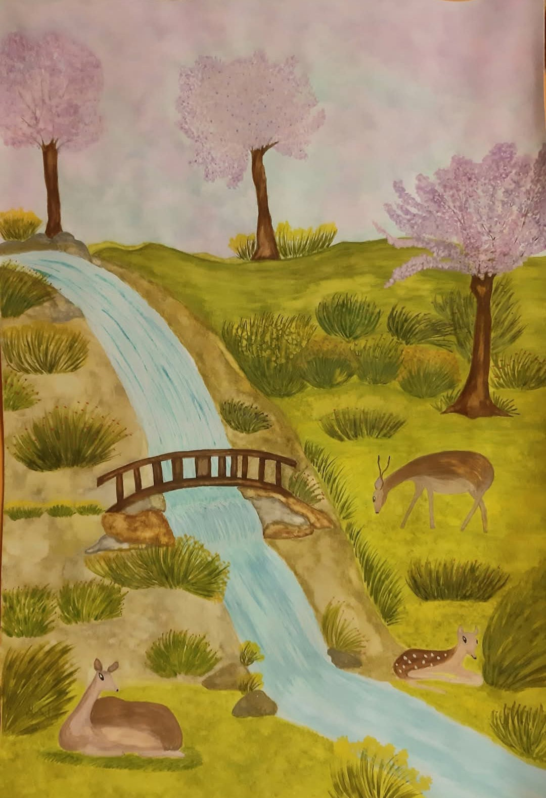 Spring with the deer