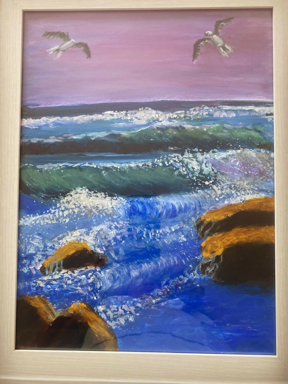 Marina con onde al tramonto di Ekaterina Spechtenhauser