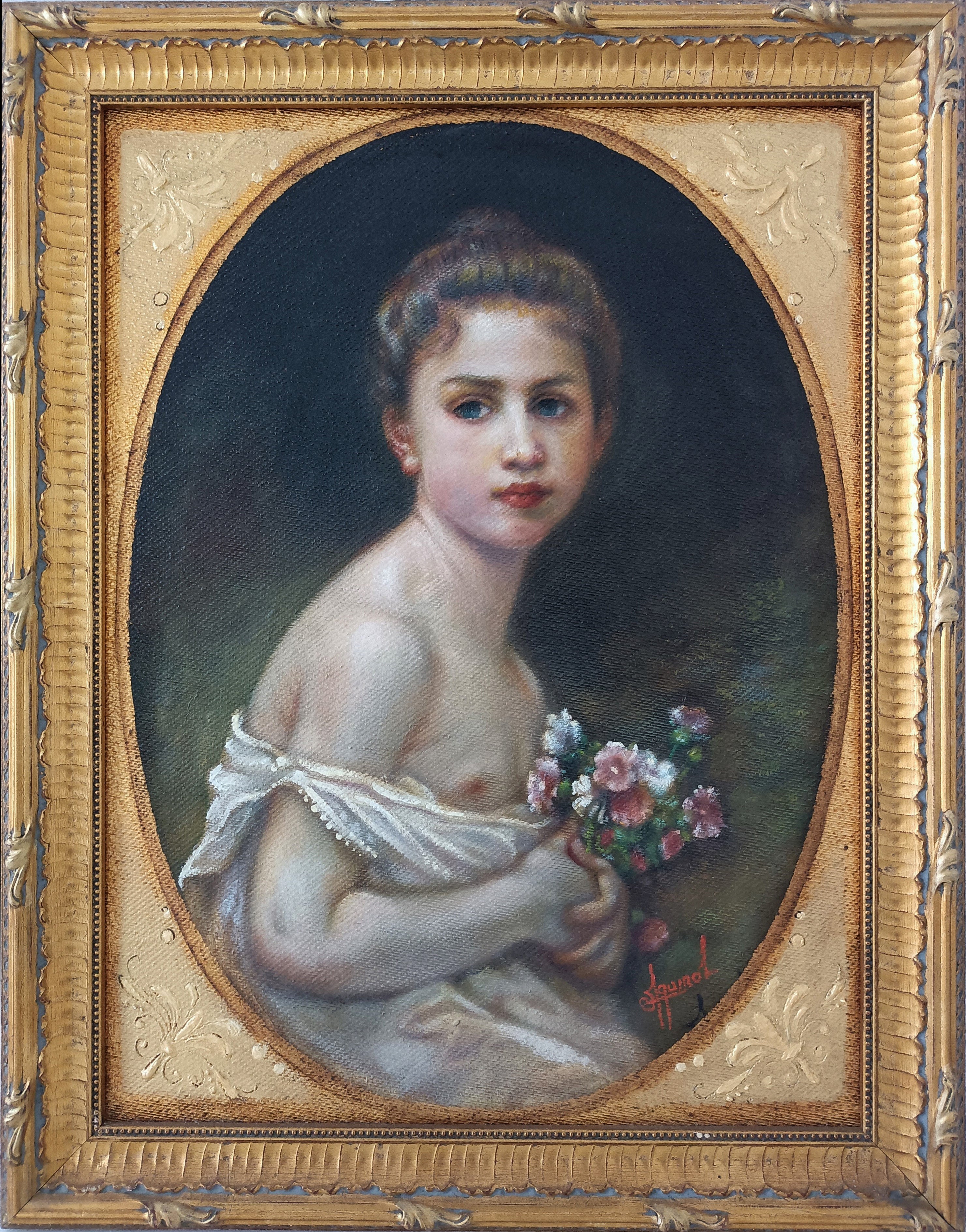 Little girl with bouquet