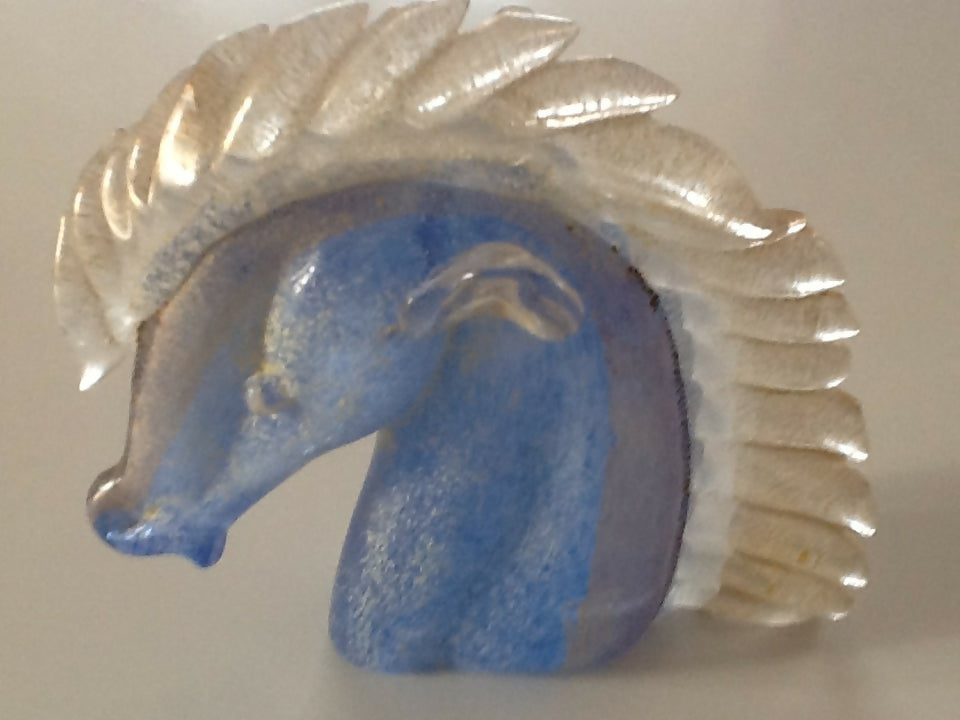 Murano glass horse head