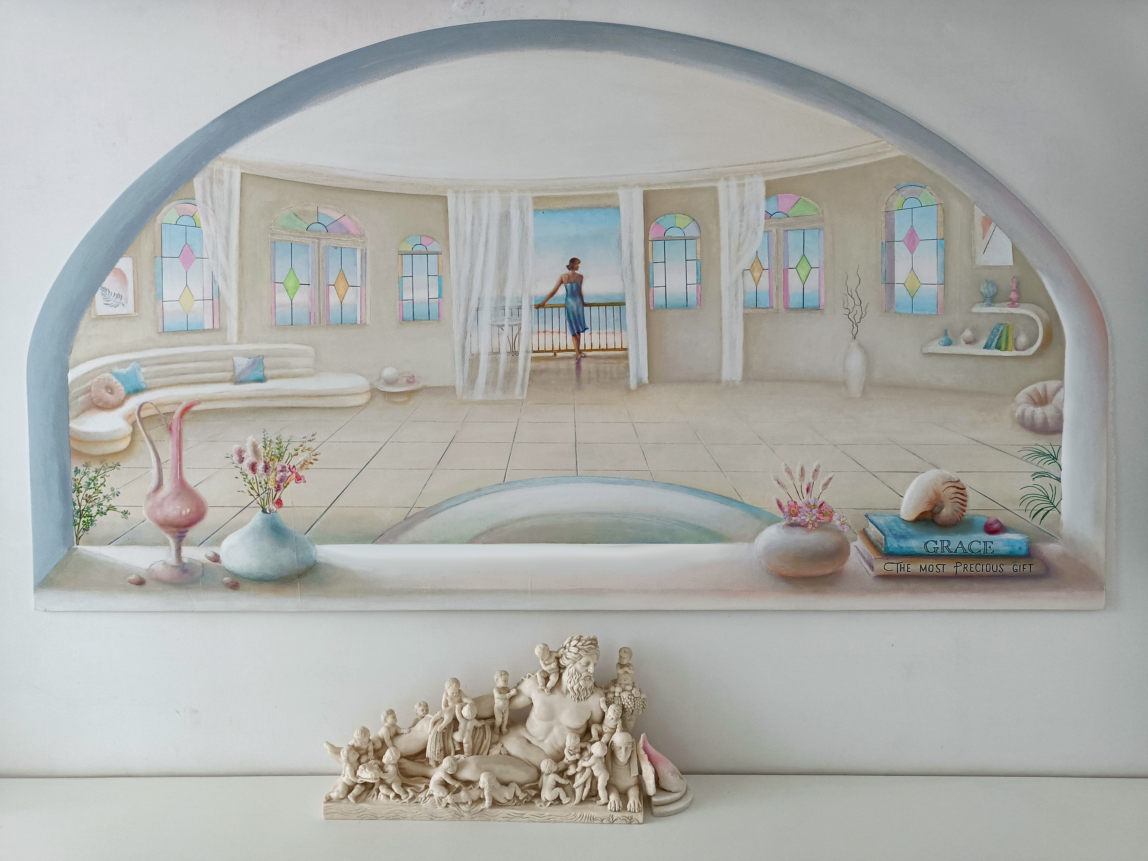 Wealthy interior with sea view